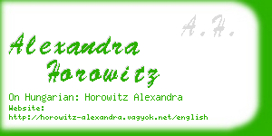 alexandra horowitz business card